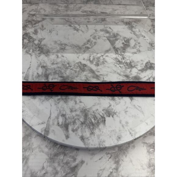 Polo Ralph Lauren Vintage O Ring Nautical Knots Sailing Blet One Size Red Navy - Picture 7 of 11